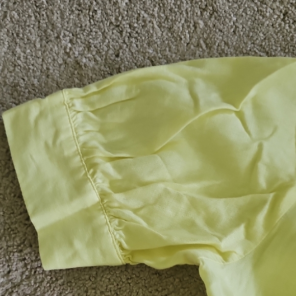 Ann Taylor Yellow Short Sleeve Relaxed Blouse - Picture 6 of 10